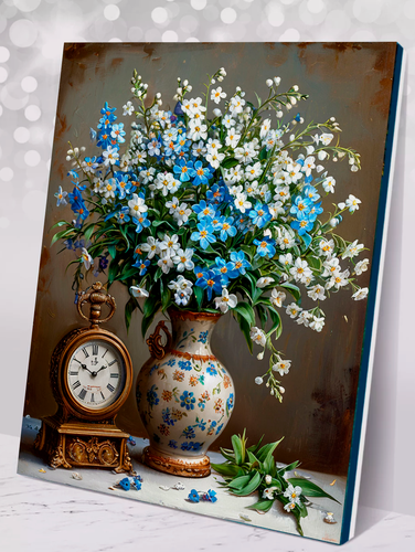 Изображение товара Картина по номерам "Незабудки" 40х50 см, хлопковый холст на подрамнике, акрил, АртТойс