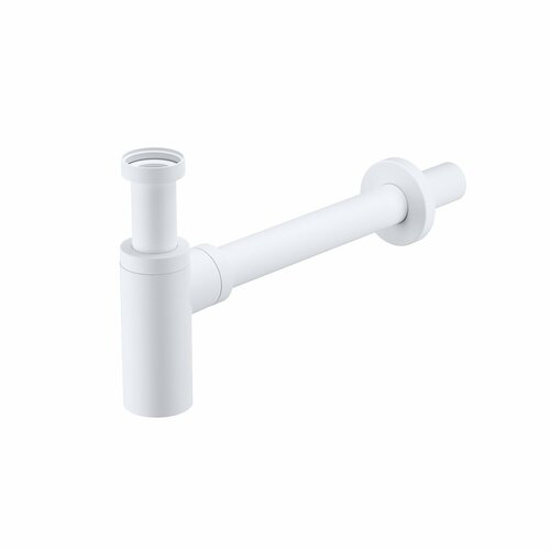 фото Бутылочный сифон для умывальника, белый матовый, optima home, iddis, optwt00i84