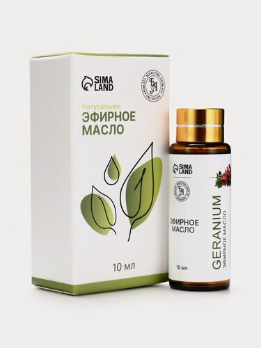 Изображение товара Эфирное масло «Герань», 10 миллилитров, с пипеткой, цветочный аромат