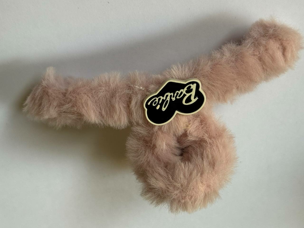 Заколка-крабик с мехом для волос, 12 см, меховая, Стильные пушистые крабики для волос 1 шт