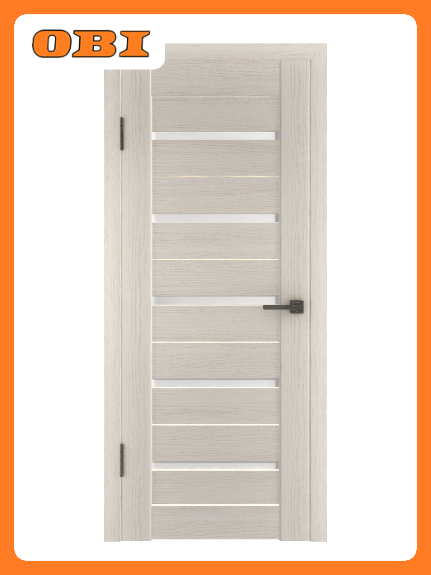 Межкомнатная дверь Глатум X7 остекленная Дуб беленый 80х200 cм