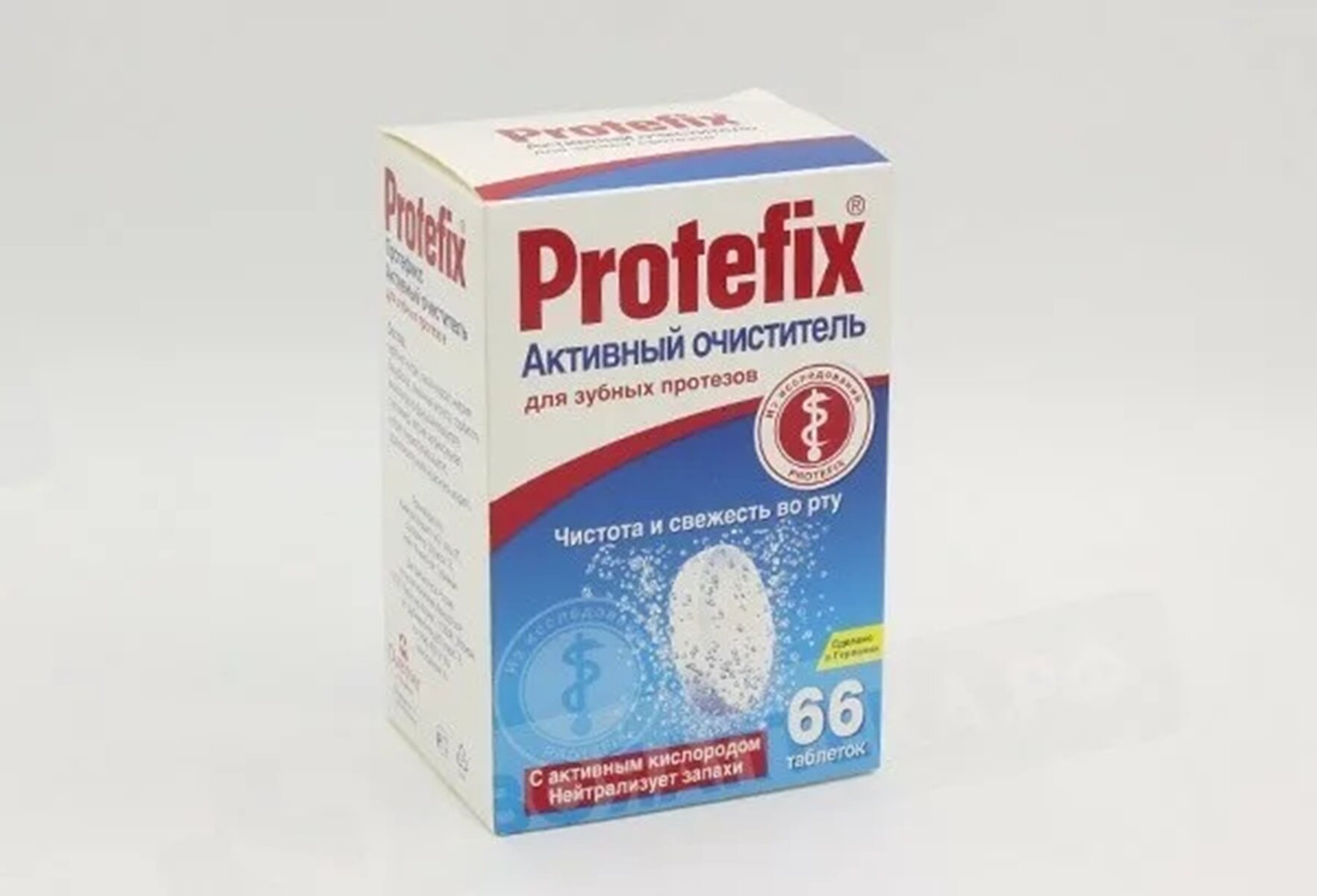 Очиститель зубных протезов Protefix, активный, без спирта, мятный аромат, 100мл — фото 1