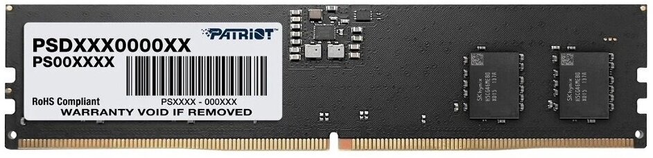 Модуль памяти Patriot Memory Signature Line DDR5 DIMM 5600Mhz PC5-44800 CL46 -16Gb PSD516G560081