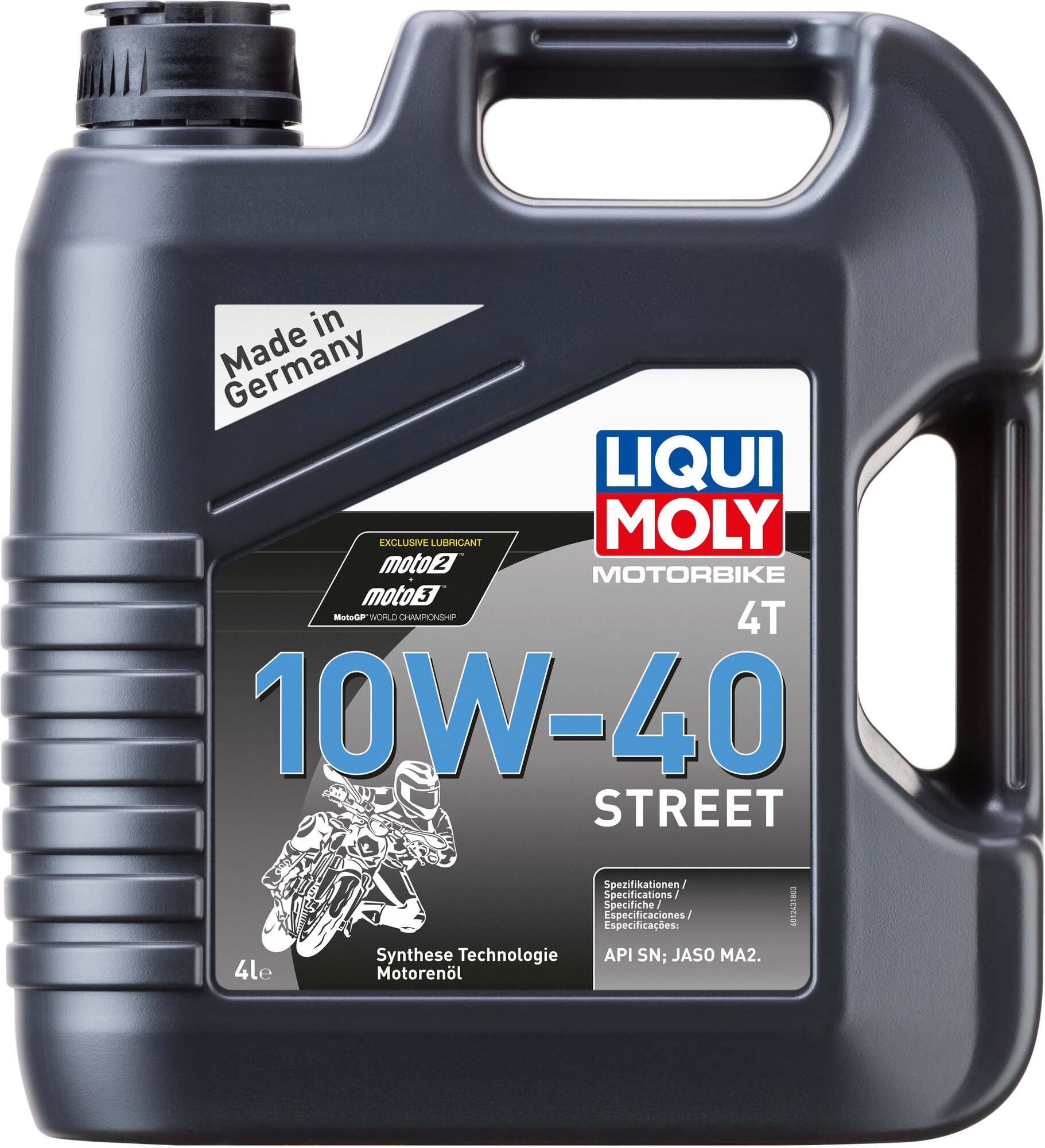 7512 LiquiMoly НС-синтетическое моторное масло для 4-такт. мотоциклов Motorbike 4T Street 10W-40 4л