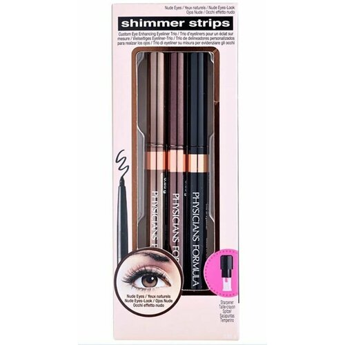 physicians formula shimmer strips custom eye enhancing eyeliner trio nude eyes PHYSICIANS FORMULA Карандаши для век из набора Shimmer Strips Custom Eye Enhancing Eyeliner Trio-Nude Eyes тон шампань, олово, черный