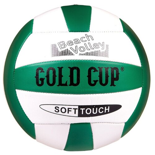 фото Волейбольный мяч gold cup soft touch белый/зеленый