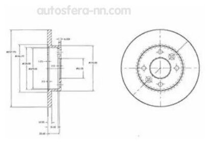 DELPHI BG2217 Диск тормозной RENAULT LOGAN/CLIO/MEGANE/SANDERO передний не вент. D 238мм.