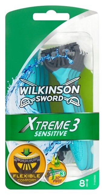 Одноразовый бритвенный станок Wilkinson Sword Xtreme 3 Sensitive, 8 шт.