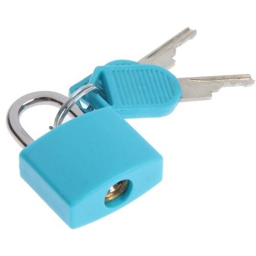 Замок навесной для чемодана 20х35 мм бирюзовый 448₽