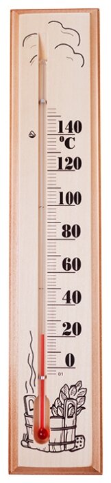 Термометр для сауны основание — дерево 60х300 мм REXANT