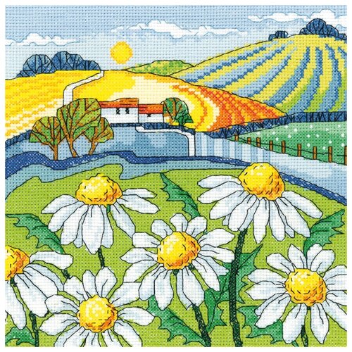 фото Набор для вышивания ромашковое поле heritage