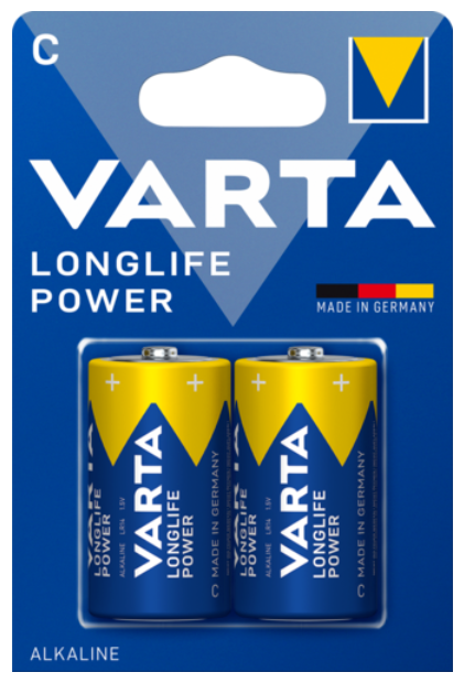 Батарейка Varta LONGLIFE POWER LR14 C BL2 Alkaline 1.5V 04914-2