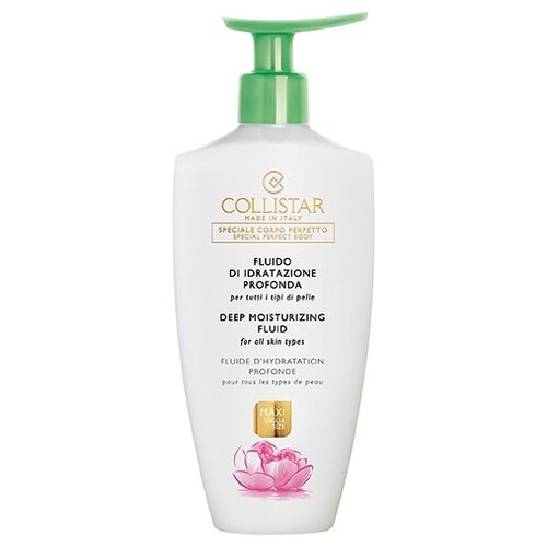 Collistar Флюид для тела Deep moisturizing, 400 мл увлажняющий гипоаллергенный флюид для лица icon skin aqua balance moisturizing fluid 75 мл