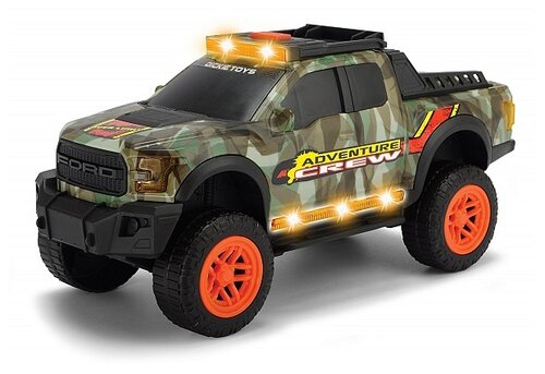 Внедорожник Dickie Toys Ford F150 Raptor Adventure (3756001), 33 см, зеленый/черный