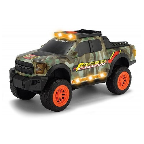 Внедорожник Dickie Toys Ford F150 Raptor Adventure (3756001), 33 см, зеленый/черный монстр трак dickie toys ford raptor 3764012 25 5 см белый