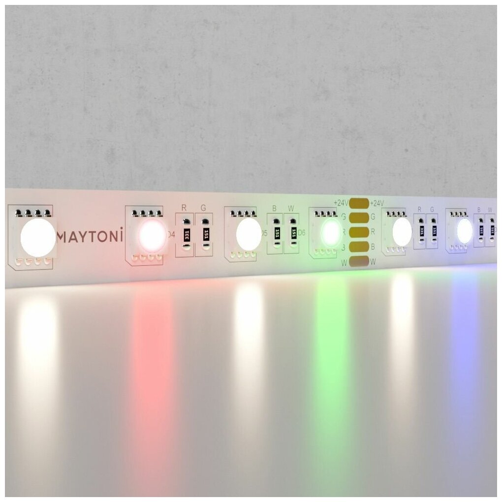 5м. Светодиодная лента белого цвета 4000К, 19,2W, 24V, 60LED, IP20 Led strip Maytoni 10180 - фото №5
