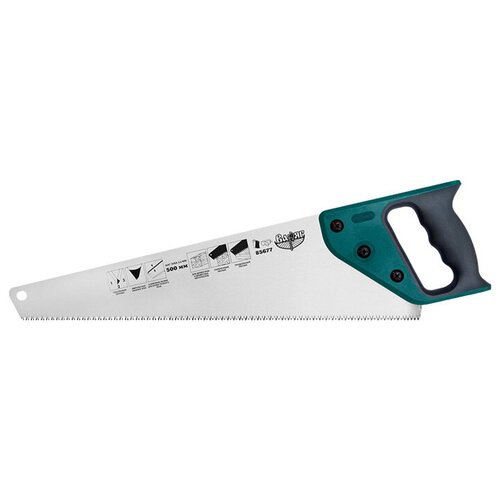 Ножовка Варяг по дереву 3 гранная заточка У8 средний зуб обрезиненная рукоять 85676 450 мм 1025₽