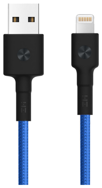 Кабель Xiaomi ZMI, Lightning (m) - USB (m), 1м, MFI, в оплетке, синий [al803 blue]