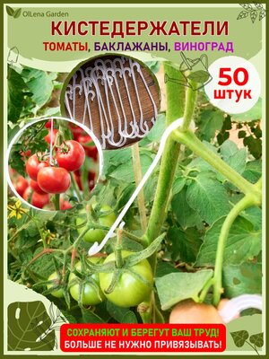 OlLena Garden / Кистедержатели для томатов и винограда, держатель для помидор, 50 шт.