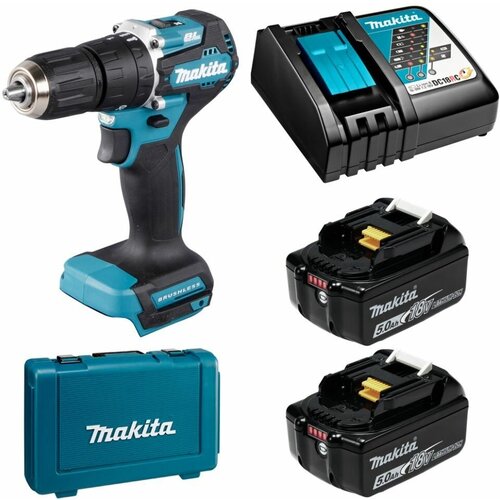 Дрель-шуруповерт ударная аккумуляторная LXT 18В - 40Нм аккумулятор 2х5Ач и зу Makita DHP487RTE 2973000₽