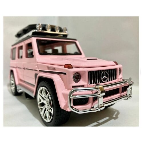 Mercedes-Benz, Мерседес Гелендваген розовый внедорожник, со звуком и светом
