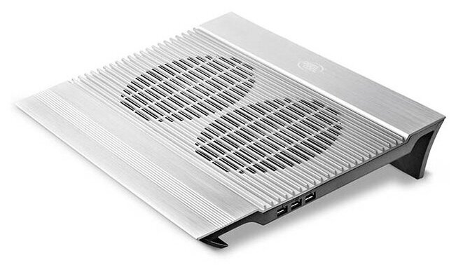 Подставка для ноутбука Deepcool N8 17380x278x55мм 25дБ USB 140ммFAN 1244г алюминий серебристый