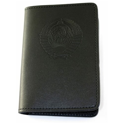 Обложка для паспорта SOLARIS, черный обложка на паспорт kamukamu с тиснением герба ссср