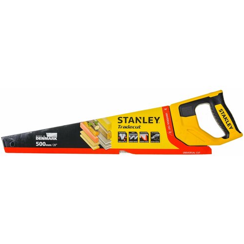 stanley ножовка по дереву stanley tradecut 11 450мм stht20355 1 Ножовка по дереву Tradecut с закаленным зубом STANLEY STHT20350-1, 7х500 мм