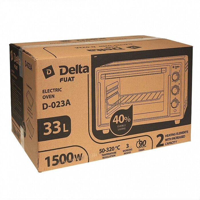 Мини-печь Delta D-023A Белая - фотография № 8