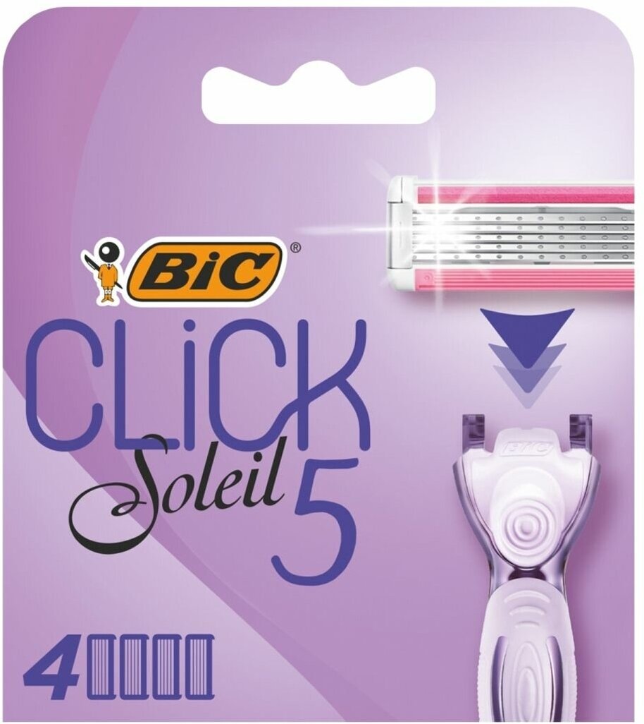 Кассеты для бритья Bic Click 5 Soleil 4шт - фото №1