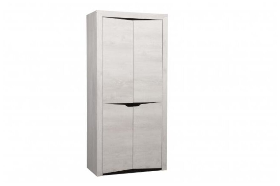 Шкаф Олимп Лючия 2-дверный бетон пайн белый 107.8х58х230 см - фотография № 1