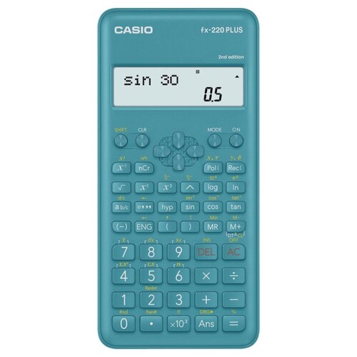 Калькулятор инженерный CASIO FX-220PLUS-S (155х78 мм), 181 функция, питание от батареи, сертифицирован для ЕГЭ, FX-220PLUS-S-EH калькулятор casio fx 220plus