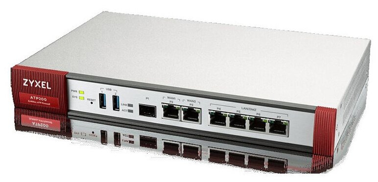 Межсетевой экран/ ZYXEL ATP200 10/100/1000, 2*WAN, 4*LAN/DMZ ports, 1*SFP, 2*USB with 1 Yr Bundle