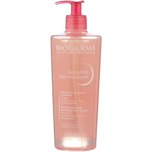 Bioderma гель очищающий Sensibio (с дозатором), 500 мл, 500 г очищающий гель для лица sensibio gel moussant гель 500мл