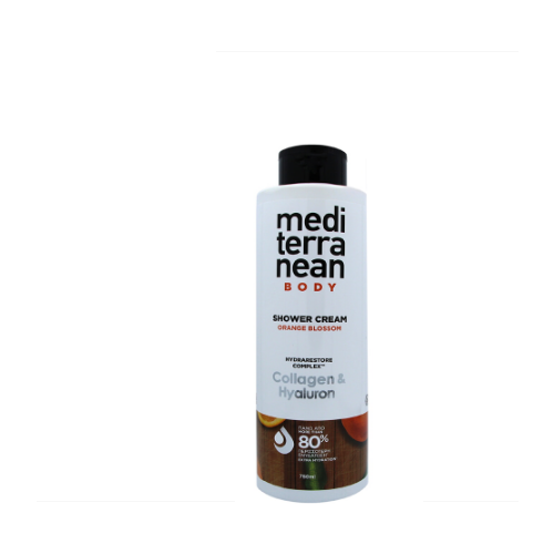 Купить Mediterranean Shower Cream - Медитирэниан Крем для душа цветок апельсина с гиалуроновой кислотой, 750 мл -, Mediterranean Natural