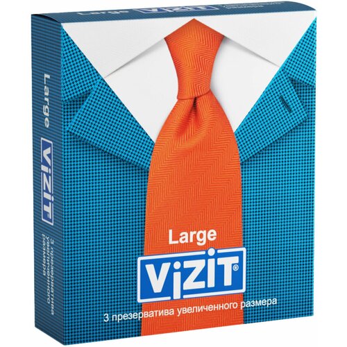 Презервативы Vizit Large, 3 шт. презервативы vizit color 3 шт