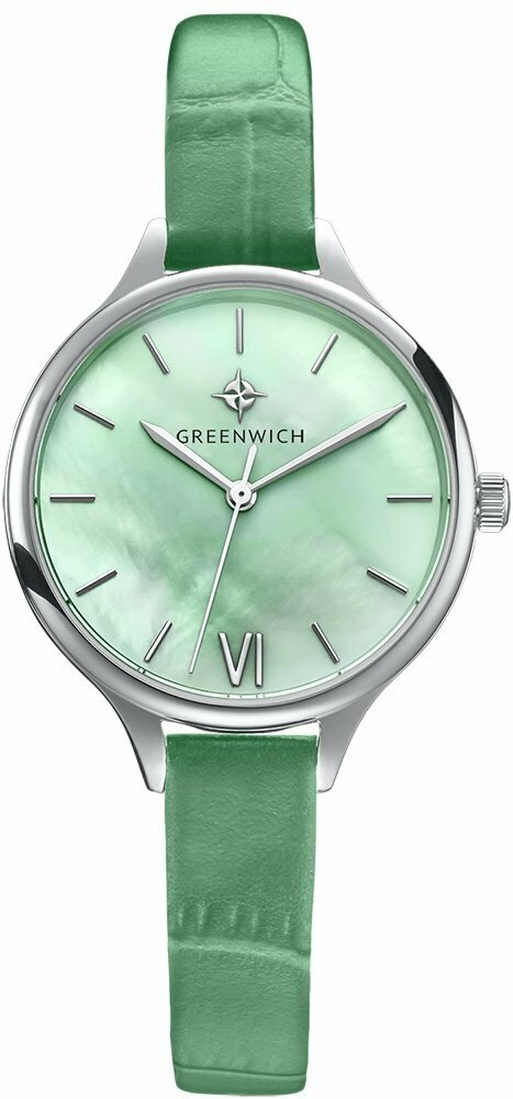 Наручные часы GREENWICH Regatta, серебряный, зеленый