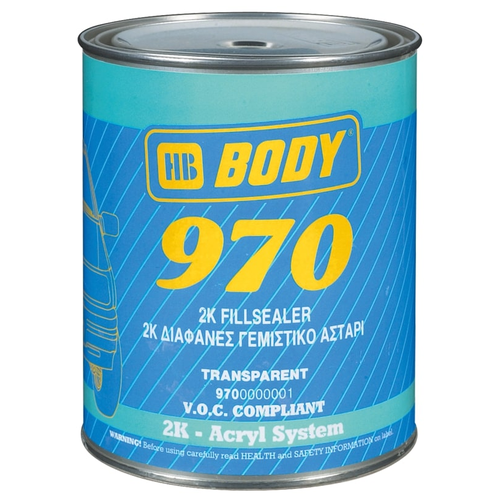 BODY 9700000001 грунт-наполнитель body 970 fillsealer 2:1 2к акрил. прозрачный 1л\