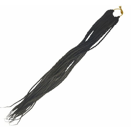 Канекалон Сенегальские косы 65 см, омбре из черного в темно-серый