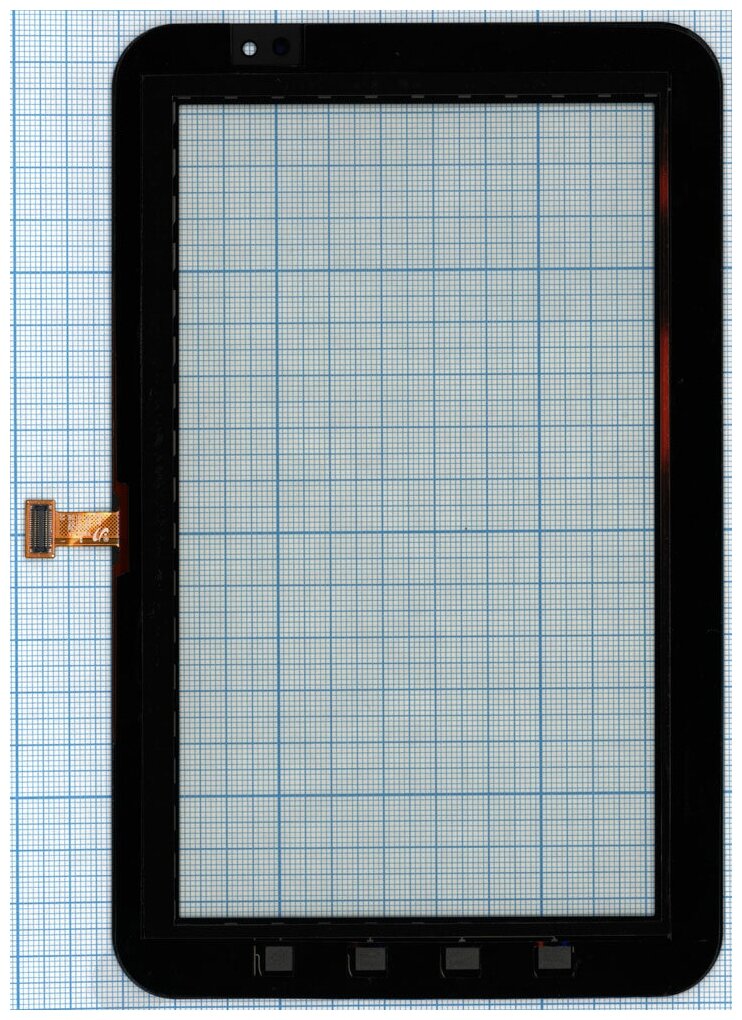 Сенсорное стекло (тачскрин) для Samsung P1000 черное