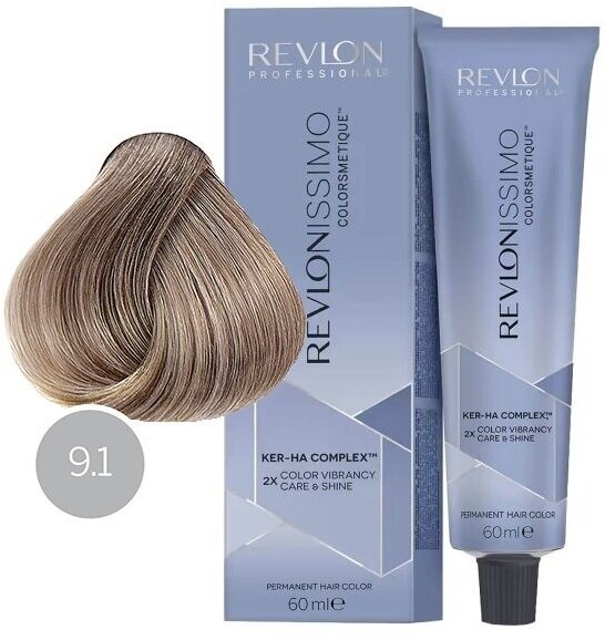 Revlon Professional Ker-HA complex, 9.1 очень светлый блондин пепельный, 60 мл