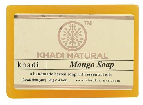 Khadi Natural Мыло кусковое Mango, 125 г