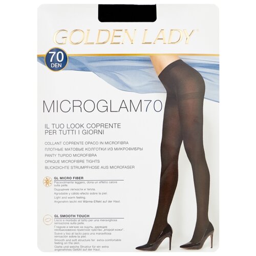 Колготки Golden Lady Microglam, 70 den, размер 4-L, nero (черный)