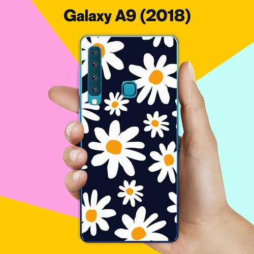 Силиконовый чехол на Samsung Galaxy A9 (2018) Ромашки / для Самсунг Галакси А9 2018