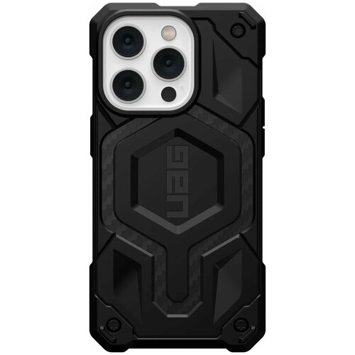 Чехол UAG для iPhone 14 Pro - Monarch Pro for MagSafe - Carbon Fiber - 114030114242 uag чехол [u] by uag lucent 2 0 для iphone 14 pro max cerulean magsafe