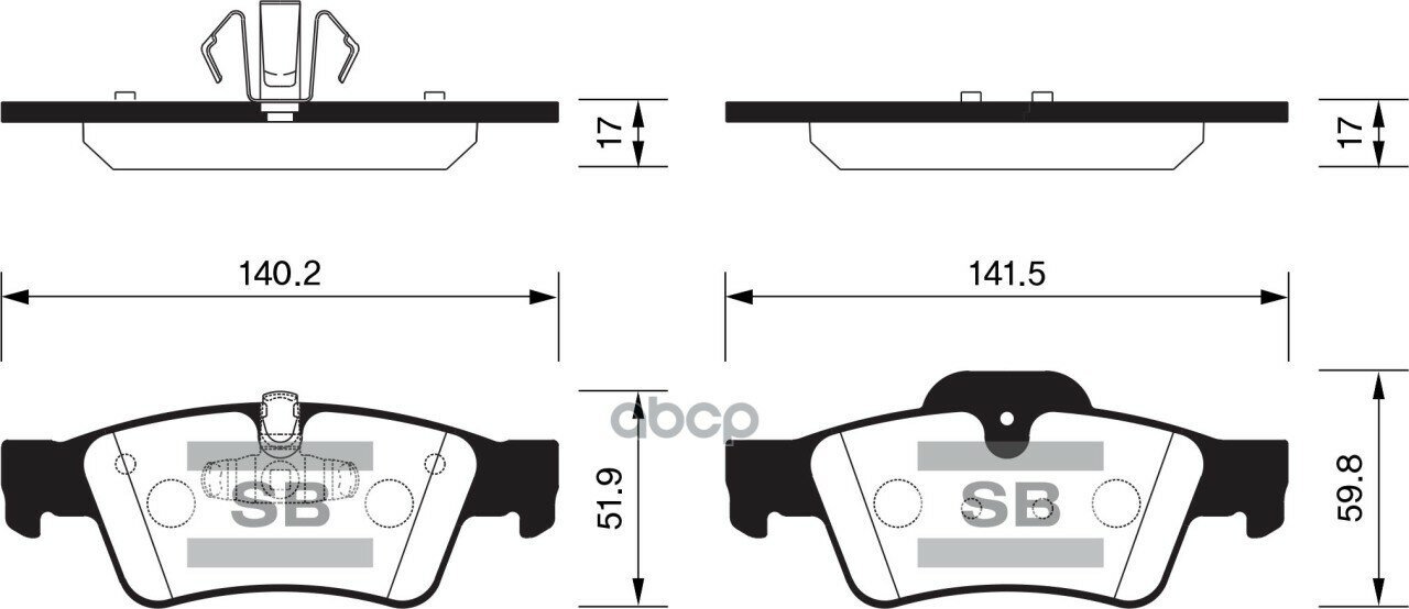 Колодки Торм. дисковые Hi-Q Benz Ml350 06-11 R (D1122) Sangsin brake арт. sp2190