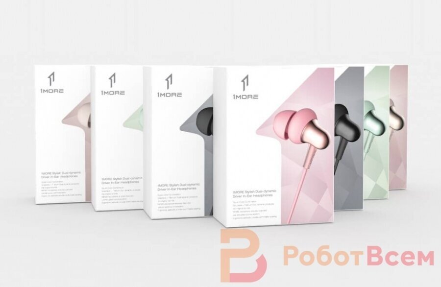 Проводные наушники 1MORE Stylish Dual-Dynamic In-Ear E1025, розовый - фото №19