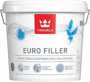 Шпатлевка финишная Tikkurila Euro Filler белая 5 л