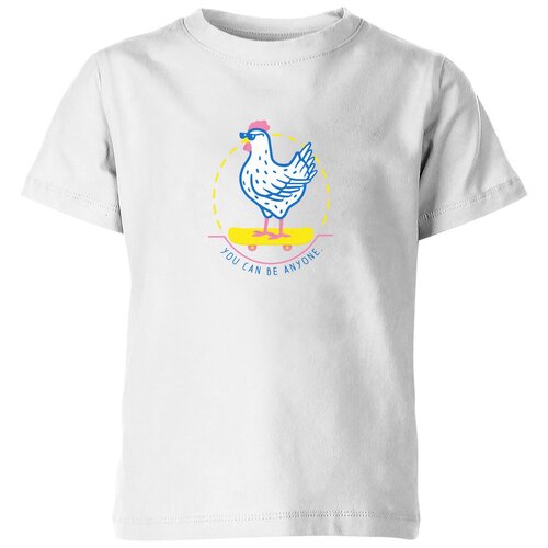 Футболка Us Basic, размер 12, белый женская футболка курица на скейте мотивационная надпись m темно синий