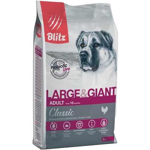 BLITZ Classic Adult Large&Giant Сухой корм д/собак крупных и гигантских пород с Курицей